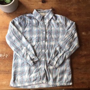 LL Bean Fleece Lined Flannel Shirt XS